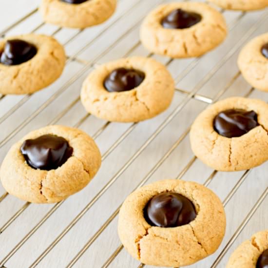 Peanut Butter Chocolate Thumbprints