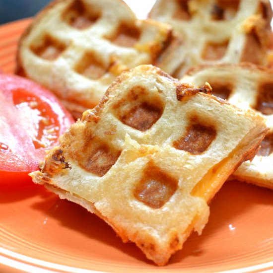 Waffle Iron Grilled Cheese
