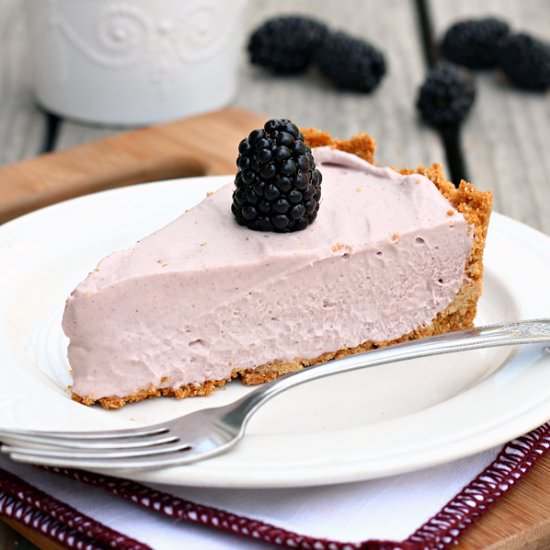 Frozen Blackberry Cream Pie
