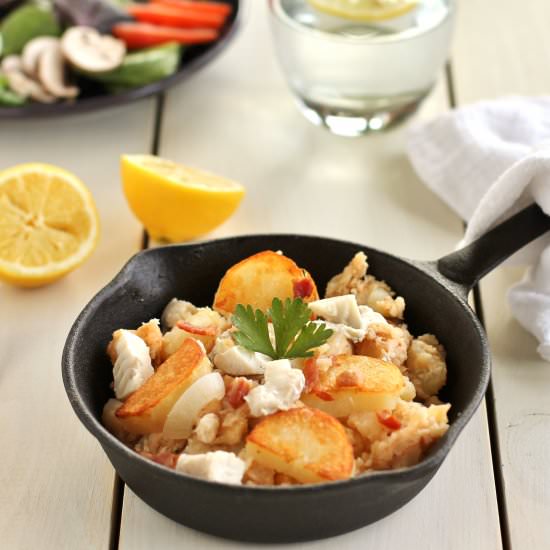 French Fish Ragout with Fried Potato