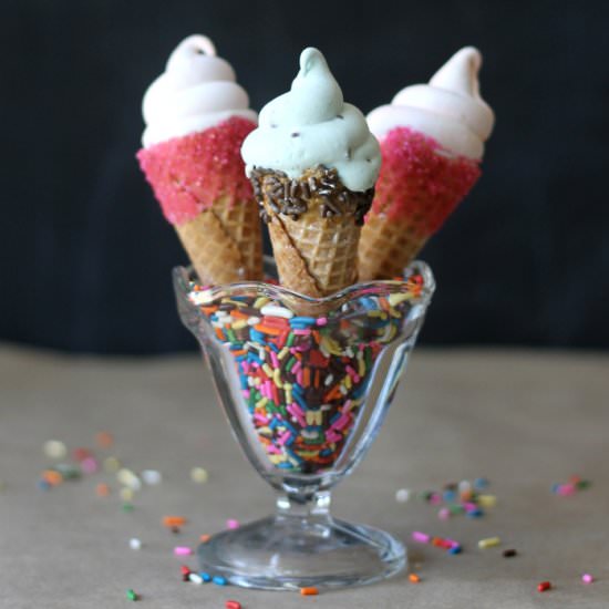 Marshmallow Ice Cream Cones