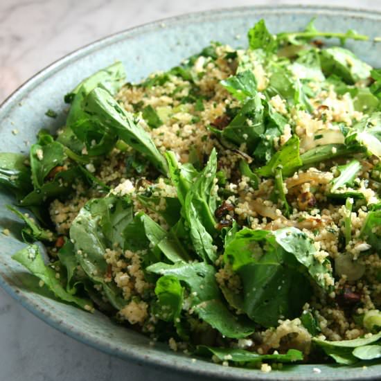 Green Couscous with Arugula