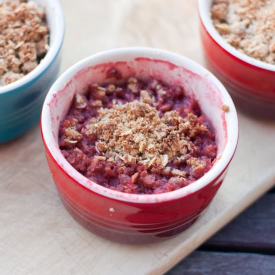 Maple Butter Strawberry Crumble.