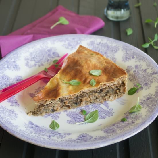 Eggplant & Halloumi Pie