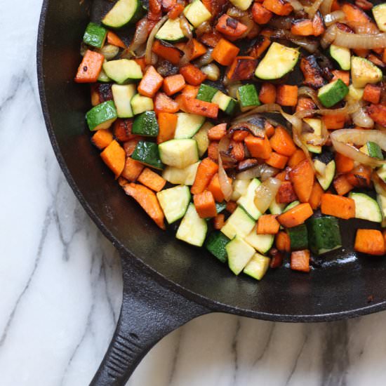 Breakfast Hash and Poached Eggs