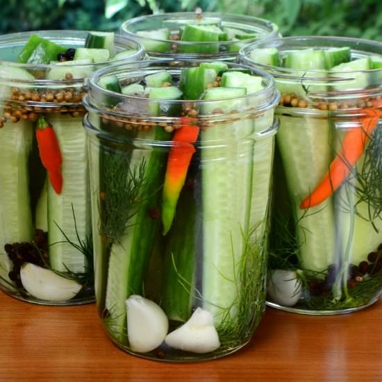 Quick Refrigerator Dill Pickles