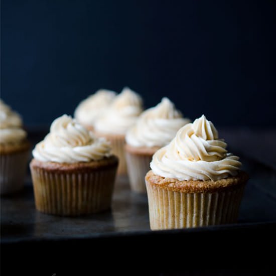 Peach Bourbon Cupcakes