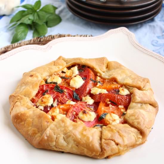Tomato and Goat Cheese Crostata
