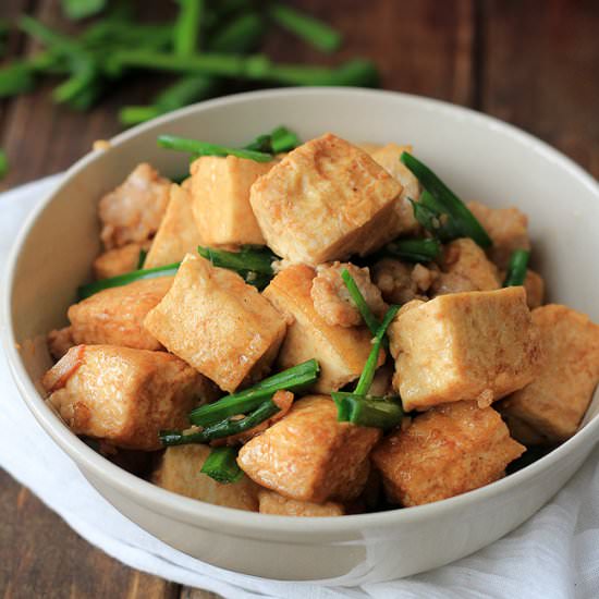 Tofu Stir Fry with Minced Pork
