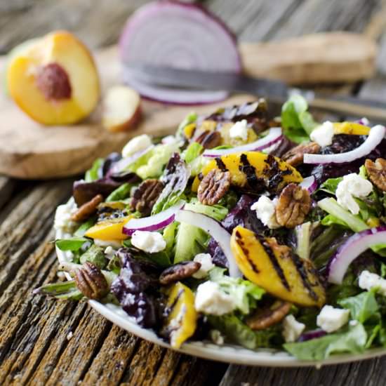 Peach, Goat Cheese & Pecan Salad