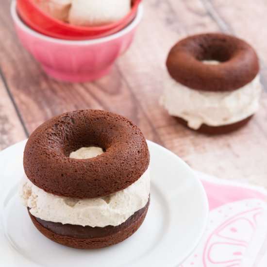 Ice Cream Donut Sandwiches