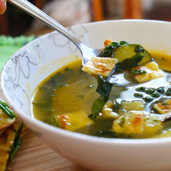 Kale and Zucchini Summer Soup
