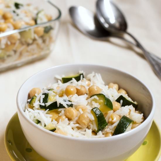 Basmati Rice with Peas and Zucchini