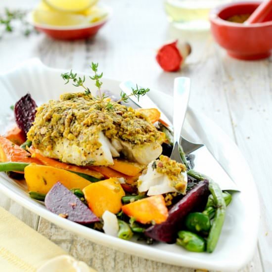 Cod Fish with Pistachio Crust