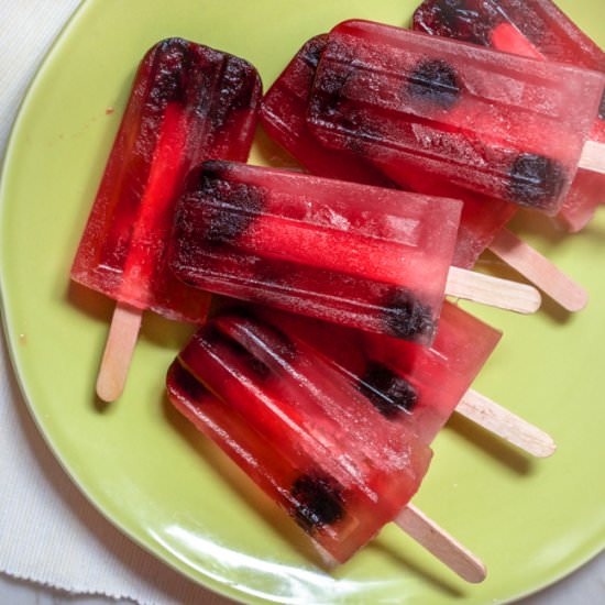 Cherry Lemonade Popsicles