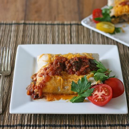 Black Bean & Roasted Veggie Burrito