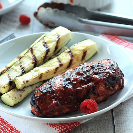 Chicken w/ Raspberry Chipotle BBQ