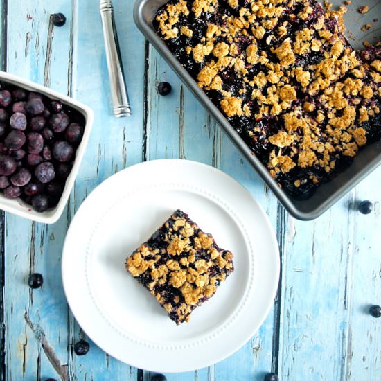 Vegan Blueberry Oat Bars