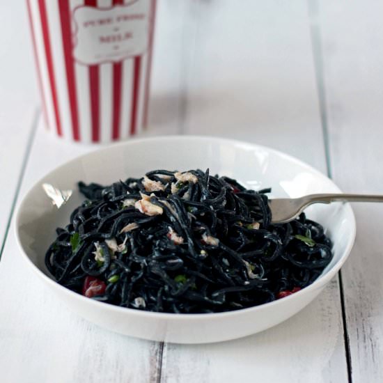 Tagliarini Neri with Garlic Chilli