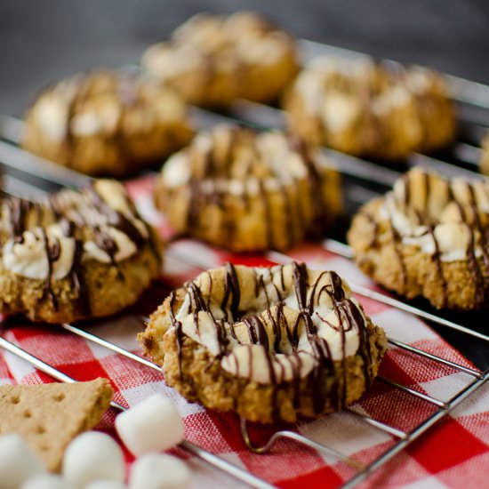 S’mores Thumbprint Cookies