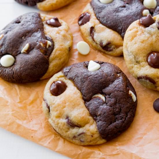 Double Chocolate Chip Swirl Cookies