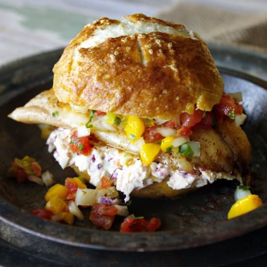 Blackened Tilapia Burger