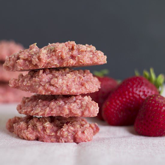 Strawberries & Cream No Bake Cookie