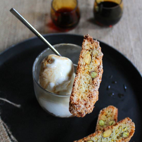 Affogato with Cantuccini