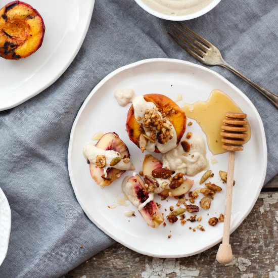 Grilled Peaches & Sweet Cream vegan