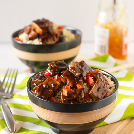 Asian Orange Glaze Tofu
