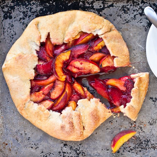 Fresh Peach and Plum Galette
