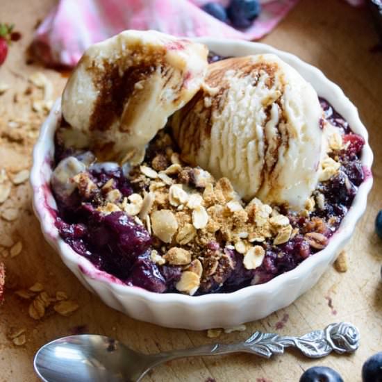 Triple Berry Bellini Almond Crisp