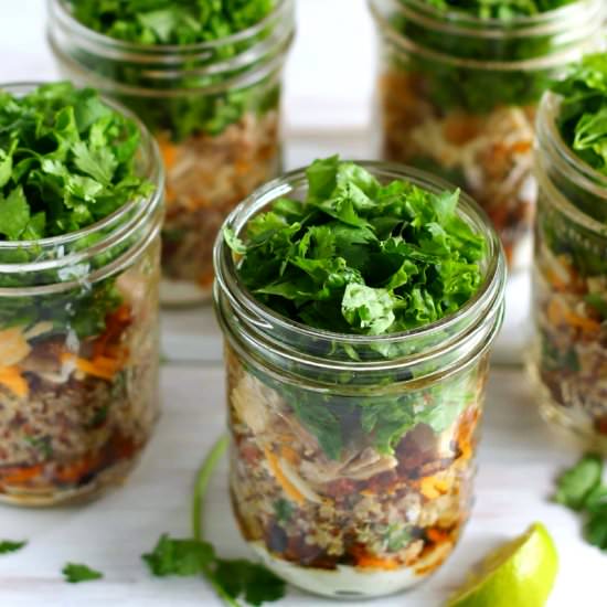 Burrito Bowl Mason Jar Salads