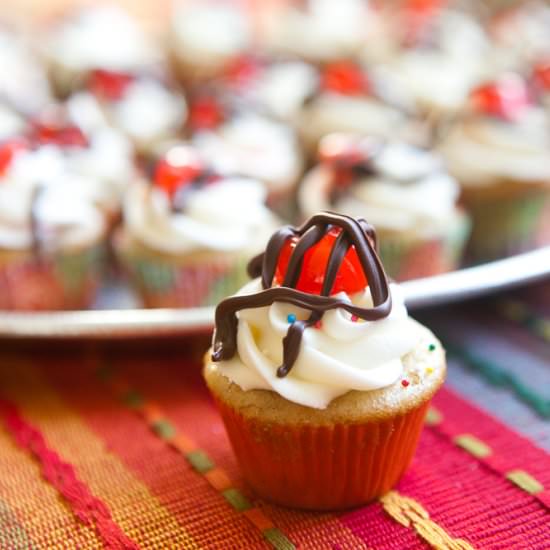 Banana Split Cupcakes