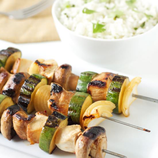 Grilled Chicken & Vegetable Kabobs