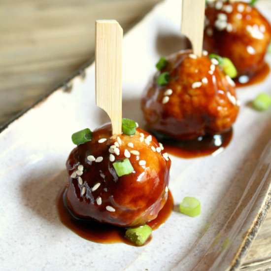Lightened-up Asian Hoisin Meatballs