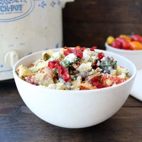 Greek Crockpot Eggs