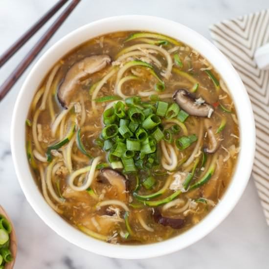 Zucchini Noodle Egg Drop Soup