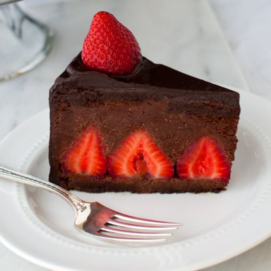 Chocolate Strawberry Mousse Cake