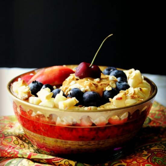 Banana Chia Seed Whipped Oatmeal
