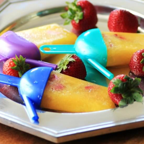 Strawberry Mimosa Popsicles