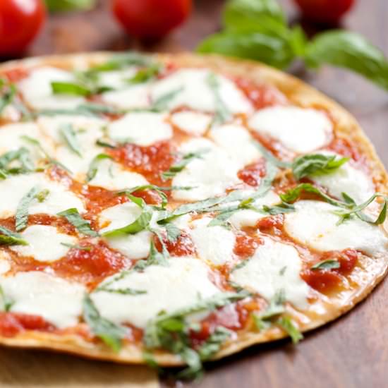 Grilled Tortilla Pizza Margherita