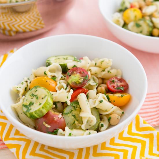Braised Zucchini & Tomato Pasta
