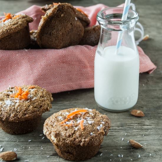 Carrot-Almond Muffins with Ginger