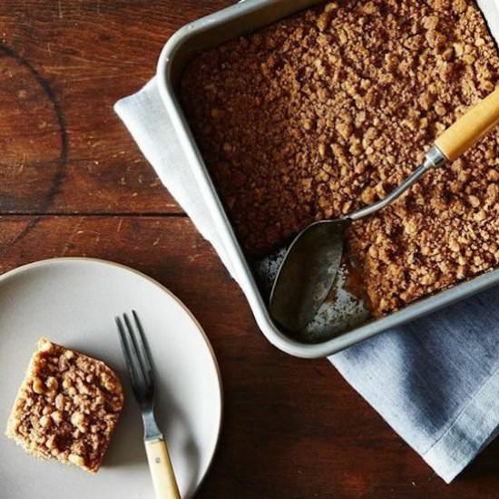 Peach Crumble Coffee Cake