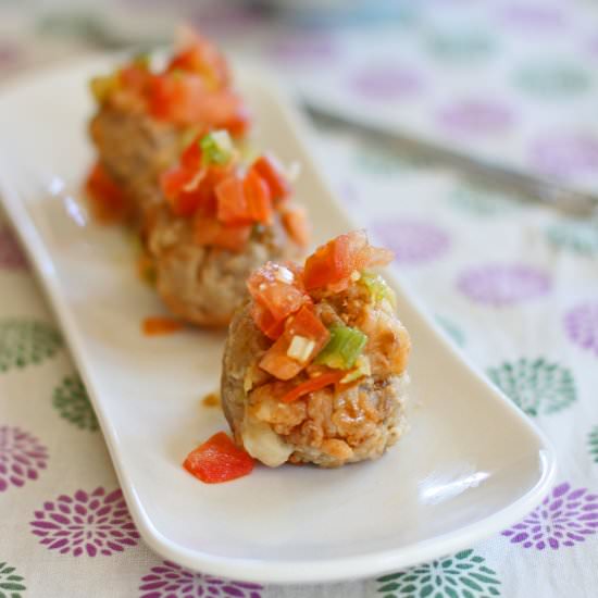 Sliced Pork Meatball w/ Fresh Salsa