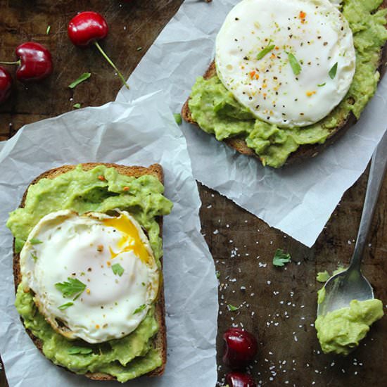 Skinny Fried Egg and Avocado Toast