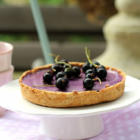 Black currant ganache tart