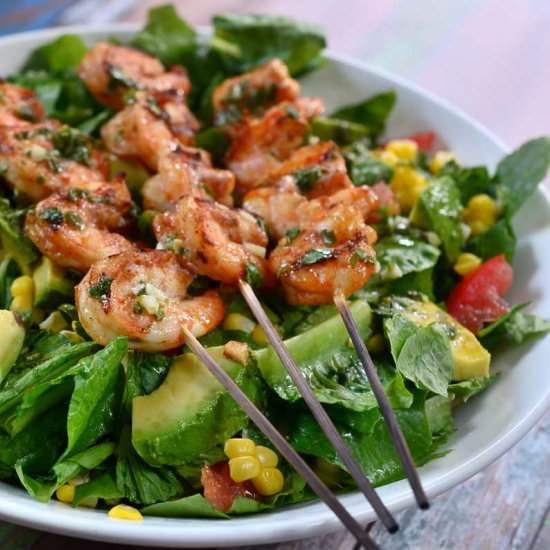 Grilled Shrimp Taco Salad
