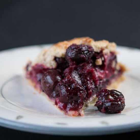 Ginger Cherry Plum Galette